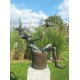 Extra large garden pixie - Bronze fountain - Bronze garden gnome