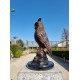 Bronze owl on marble base - Owl sculpture - Bronze owl