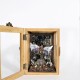 Miniature Fairy Shadowbox, Crystal Nature Shrine, Fantasy Fairy Garden, Miniature Garden Sculpture, Natural Quartz Crystal Steampunk Diorama