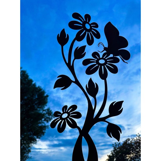 Daisy Flamed Garden Stake