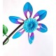 Colorful Spinning Flowers Garden Stake and Wind Spinner