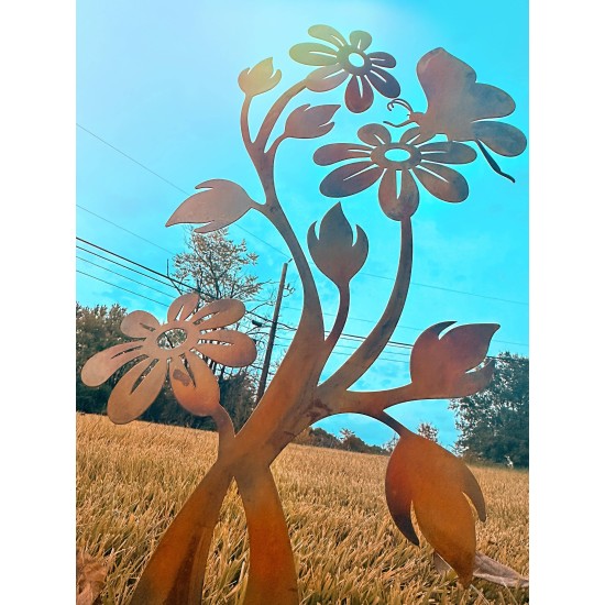 Daisy Flamed Garden Stake