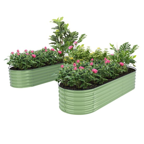 17" Tall U-Shaped Large Size Metal Raised Garden Beds